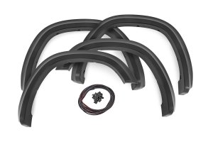 Ram 1500 Fender Flares - Rough Country - Sport Style - PX8 Black Crystal - '19-'24